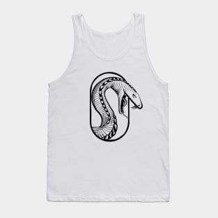 Black Mamba traditional tattoo design Tank Top